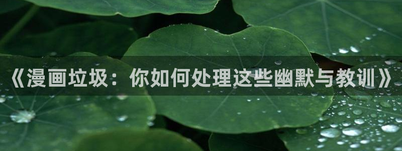 虫虫漫画免费漫画在线看漫画：《漫画垃圾：你如何处理这些幽默与教训》